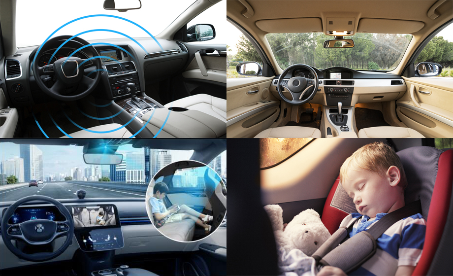 Millimeter-wave radar Target recognition module Detection of vital signs in car cabin