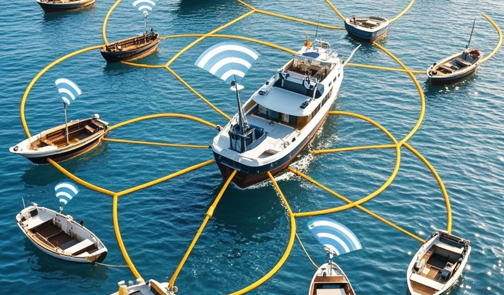 Over-the-horizon wireless transmission at sea-ultra-long-distance wifi module maritime wireless communication solution ocean transportation